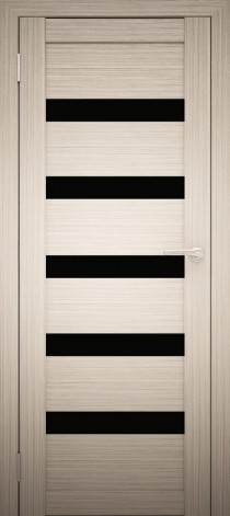 Двери межкомнатные экошпон Амати 3 Черное стекло - фото 2 - id-p120820200
