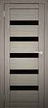 Двери межкомнатные экошпон Амати 3 Черное стекло, фото 3