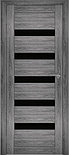 Двери межкомнатные экошпон Амати 3 Черное стекло, фото 10