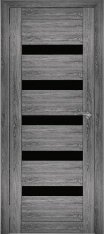 Двери межкомнатные экошпон Амати 3 Черное стекло - фото 10 - id-p120820200