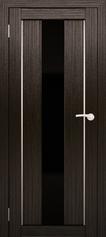 Двери межкомнатные экошпон Амати 5 Черное стекло - фото 7 - id-p120821303