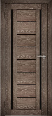 Двери межкомнатные экошпон Амати 6 Черное стекло - фото 8 - id-p120821580