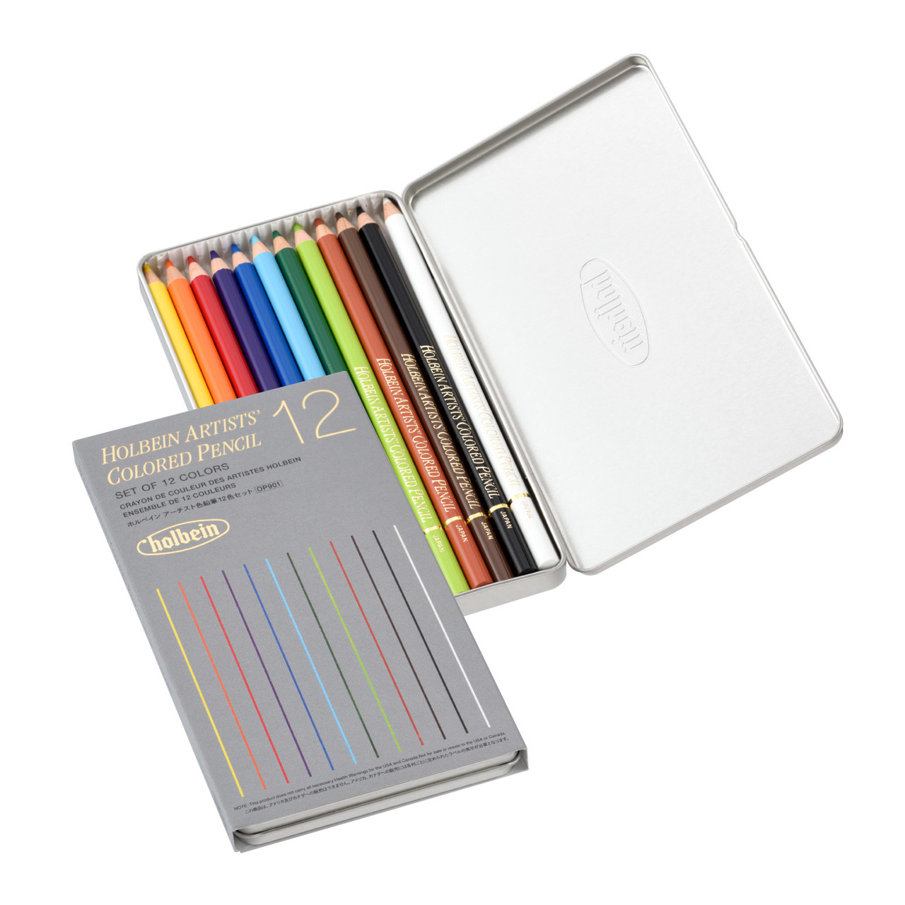 Набор цветных карандашей Holbein: Artists' Coloured Pencil - 12 цветов - фото 4 - id-p220734163