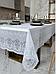 Скатерть на кухонный стол клеенка с кружевом водоотталкивающая белая кружевная ажурная однотонная ПВХ, фото 8