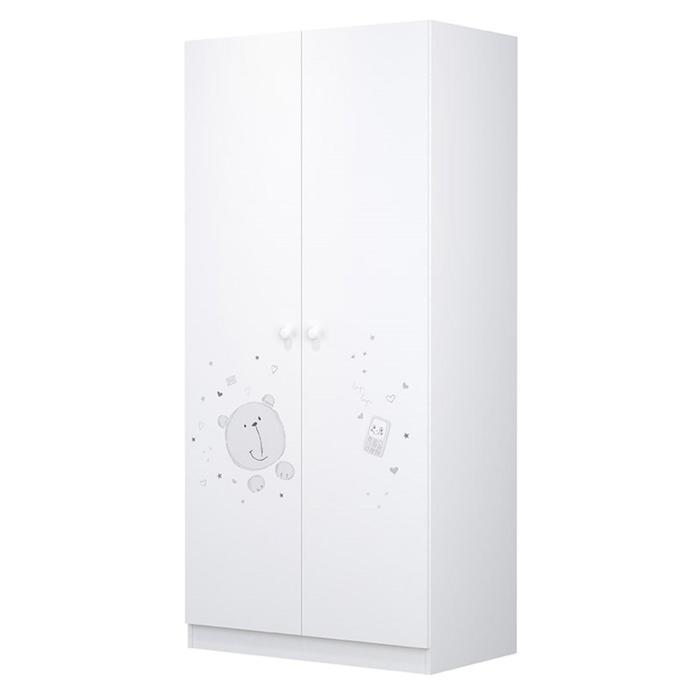 Шкаф French, двухсекционный, 190х89,8х50 см, цвет белый - фото 1 - id-p220734984