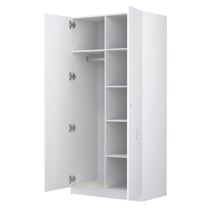 Шкаф French, двухсекционный, 190х89,8х50 см, цвет белый - фото 4 - id-p220734984