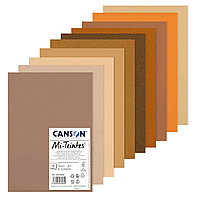 Набор бумаги для пастели Canson Mi-Teintes 160 г/м2 А3 Коричневые цвета 10 листов