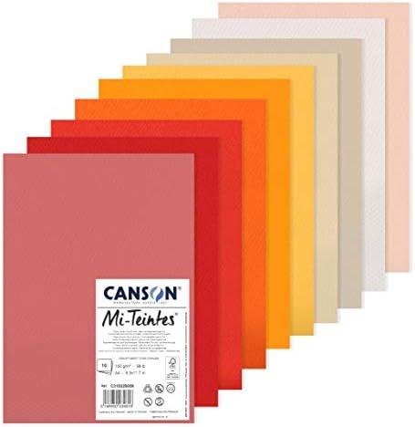 Набор бумаги для пастели Canson Mi-Teintes 160 г/м2 А3 Теплые цвета 10 листов - фото 1 - id-p220735358