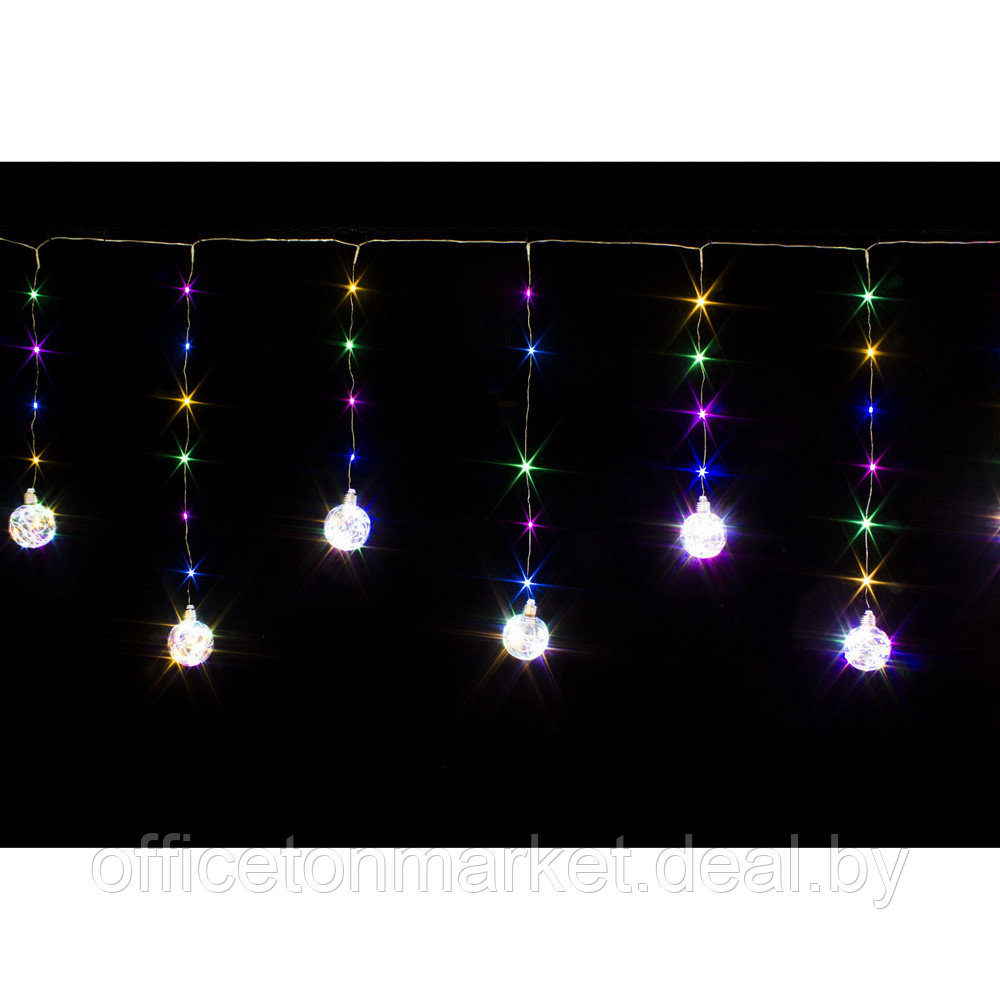 Гирлянда LED "Бахрома. Шарики", 3x0.7 м, разноцветный - фото 1 - id-p218438585