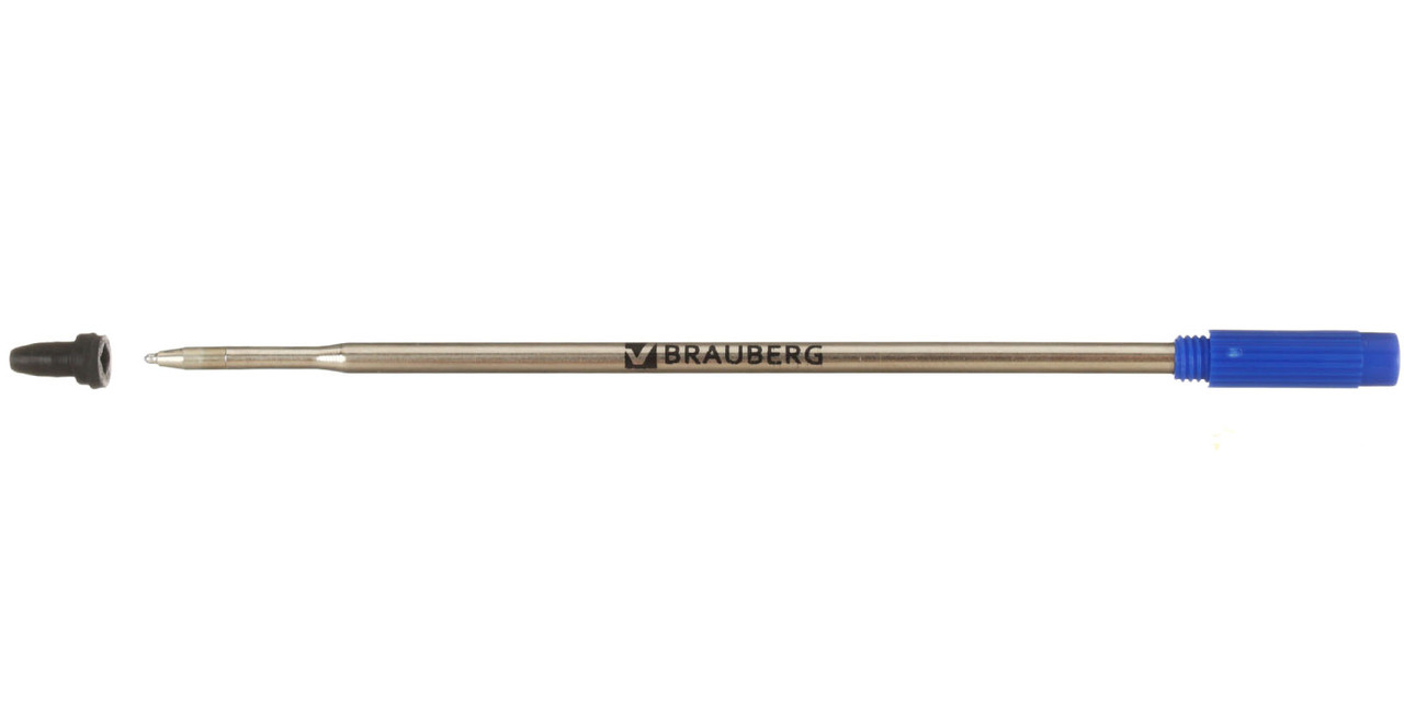 Стержень для шариковых автоматических ручек Brauberg Cross 116 мм, пулевидный, синий - фото 2 - id-p220734486