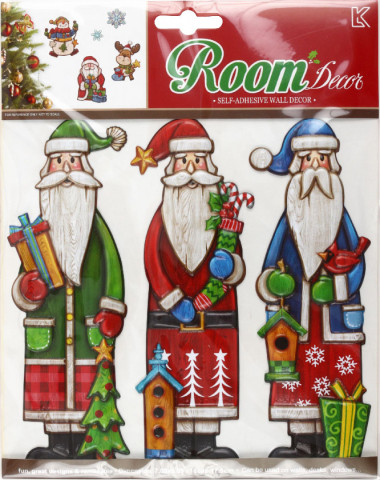 Набор наклеек новогодних ErichKrause Room Decor 18*23 см, «Три Мороза» - фото 1 - id-p220734508