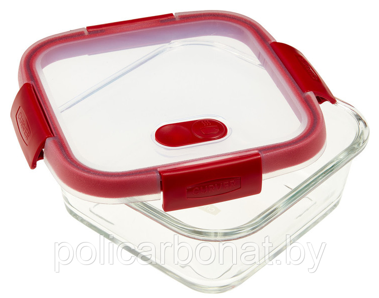 Контейнер пищевой квадратный Smart cook 0,7л, красный - фото 1 - id-p162854988