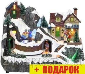 Статуэтка Kaemingk рождественская деревня с led "новогодняя суета" 481318, фото 2