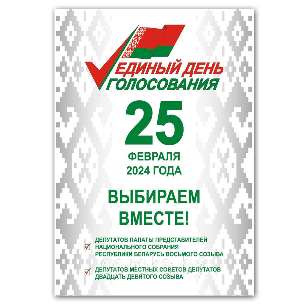 Плакат на выборы 25 февраля (размер А1)