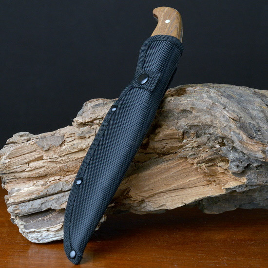 Нож фиксированный в чехле c деревянной ручкой Волк - фото 2 - id-p220746968