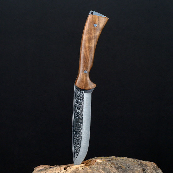 Нож фиксированный в чехле c деревянной ручкой Медведь - фото 6 - id-p220746982