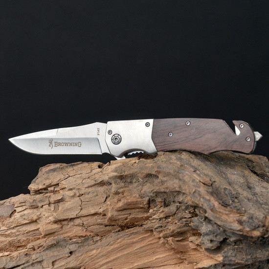 Нож Browning F-142 металлический складной с открывашкой - фото 2 - id-p220747174