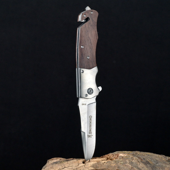 Нож Browning F-142 металлический складной с открывашкой - фото 4 - id-p220747174