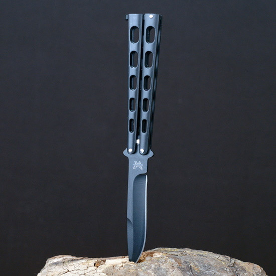 Нож бабочка Черный 22.5 см - фото 5 - id-p220747942