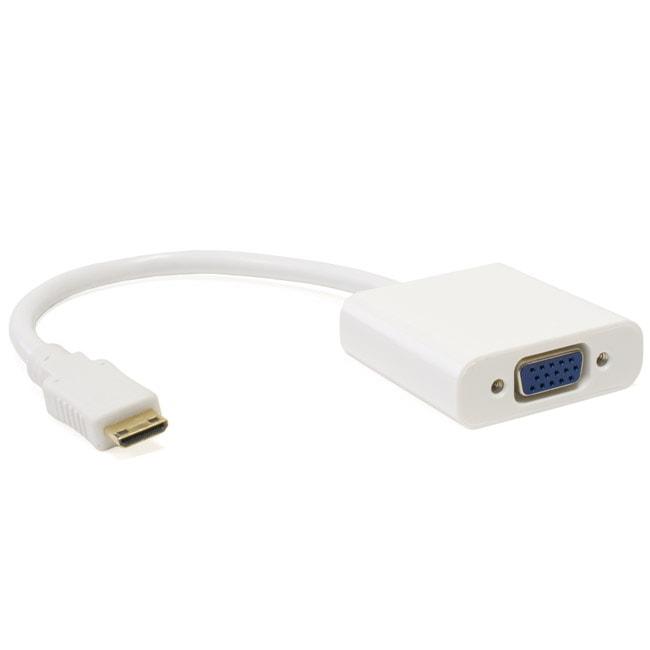 Адаптер - переходник MiniHDMI - VGA, белый 556622