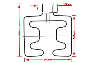 Тэн нижний 1100W для духовки Bosch 470763 (362718) 360mm, фото 2