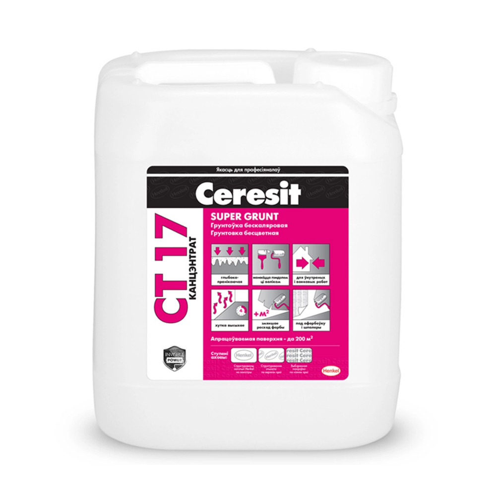 Ceresit CT 17 SUPER GRUNT — Грунтовка бесцветная, концентрат 1 л.