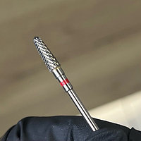 Насадка твердосплавная тонкий Конус, красная (мягкая абразивность) №1