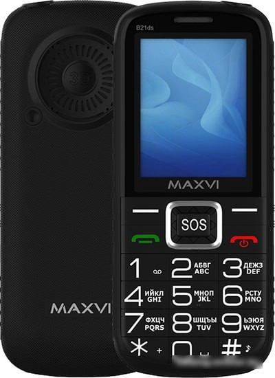 Мобильный телефон Maxvi B21ds (черный) - фото 1 - id-p220750530