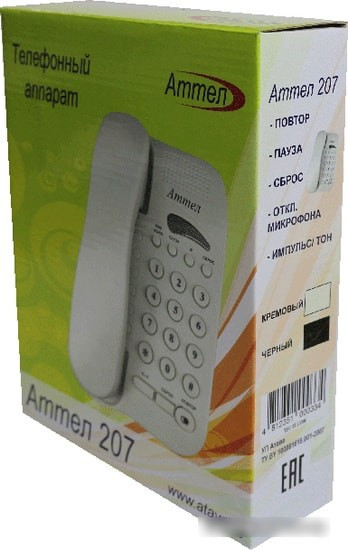 Проводной телефон Аттел 207 (кремовый) - фото 3 - id-p220750160