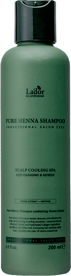 Укрепляющий шампунь для волос с хной LA'DOR PURE HENNA SHAMPOO, 200мл