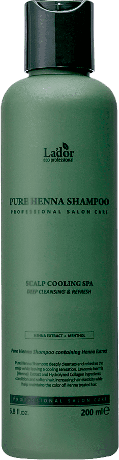 Укрепляющий шампунь для волос с хной LA'DOR PURE HENNA SHAMPOO, 200мл - фото 1 - id-p139152758