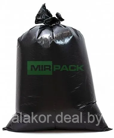 Мешки для мусора ПВД "Mirpack Надежные", 120л., 25мкм, 20шт., черные - фото 2 - id-p220751283