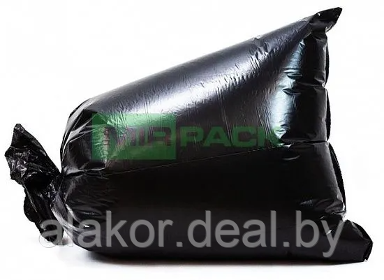 Мешки для мусора ПВД Mirpack "Добрыня", 120л., 100мкм, 10шт., черные - фото 4 - id-p220751684