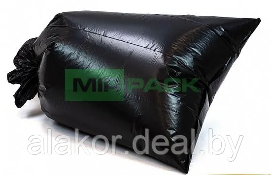Мешки для мусора ПВД Mirpack "Добрыня", 120л., 100мкм, 10шт., черные - фото 5 - id-p220751684