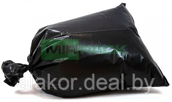 Мешки для мусора ПВД Mirpack "Добрыня", 120л., 100мкм, 10шт., черные - фото 6 - id-p220751684