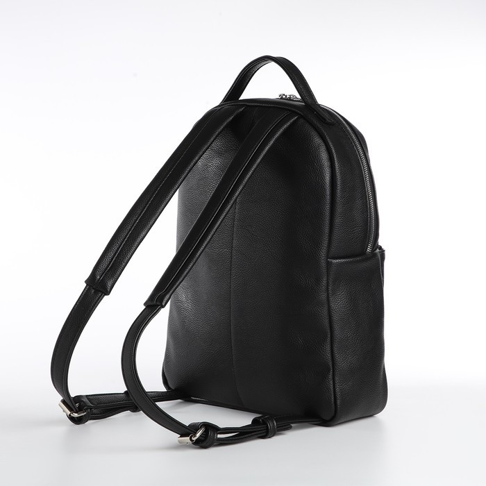 Рюкзак-сумка Т1679.1, TEXTURA, 26*10*35, отд на молнии, н/карман, черный - фото 3 - id-p220755660
