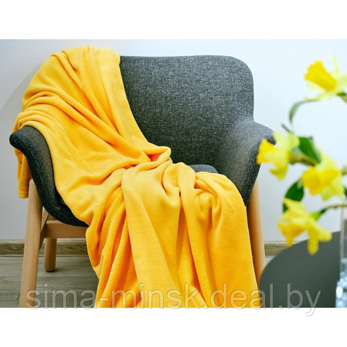 Плед Primula, размер 100х150 см, цвет желтый - фото 1 - id-p220755947