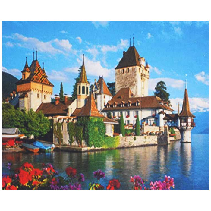 Набор для творчества "Рисование по номерам" 40*50см   Замок Швейцарии  DV-9521-8