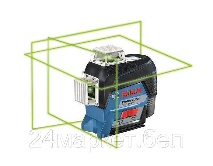 Лазерный нивелир Bosch GLL 3-80 CG Professional (с держателем BM 1) - фото 2 - id-p220755630