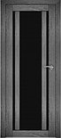 Двери межкомнатные экошпон  Амати 11 Черное стекло, фото 8