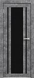 Двери межкомнатные экошпон  Амати 11 Черное стекло, фото 9