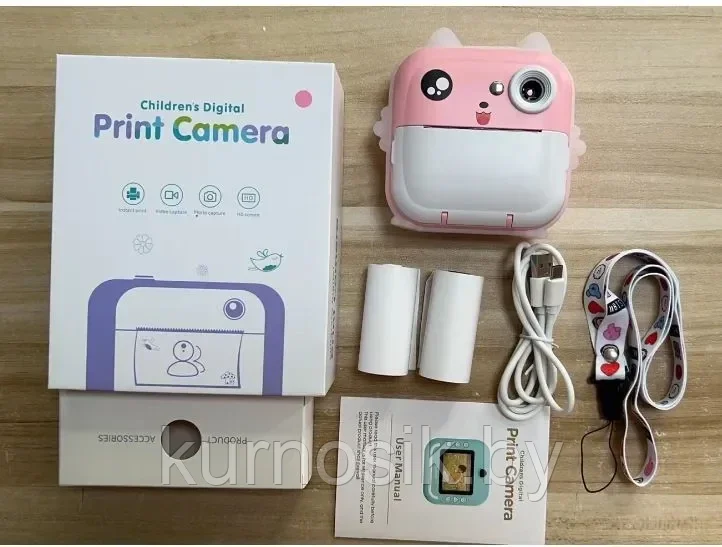 Детский фотоаппарат мгновенной печати Aimoto MagicCam с бумагой 2 рулона, розовый - фото 4 - id-p220756928