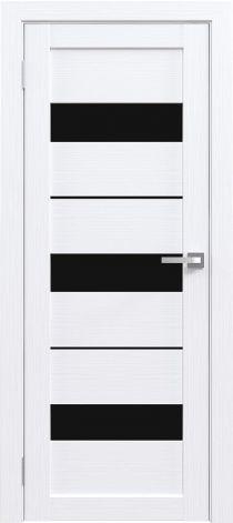 Двери межкомнатные экошпон Амати 12 Черное стекло - фото 2 - id-p120996635