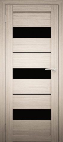 Двери межкомнатные экошпон Амати 12 Черное стекло - фото 10 - id-p120996635