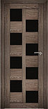 Двери межкомнатные экошпон  Амати 13 Черное стекло, фото 5
