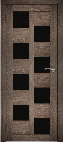 Двери межкомнатные экошпон Амати 13 Черное стекло - фото 5 - id-p121005693