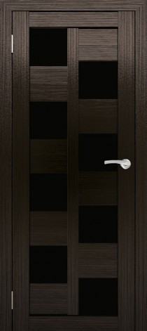 Двери межкомнатные экошпон Амати 13 Черное стекло - фото 8 - id-p121005693