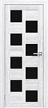 Двери межкомнатные экошпон  Амати 13 Черное стекло, фото 7