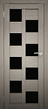 Двери межкомнатные экошпон  Амати 13 Черное стекло, фото 6