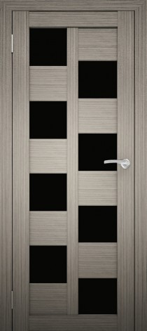 Двери межкомнатные экошпон Амати 13 Черное стекло - фото 6 - id-p121005693